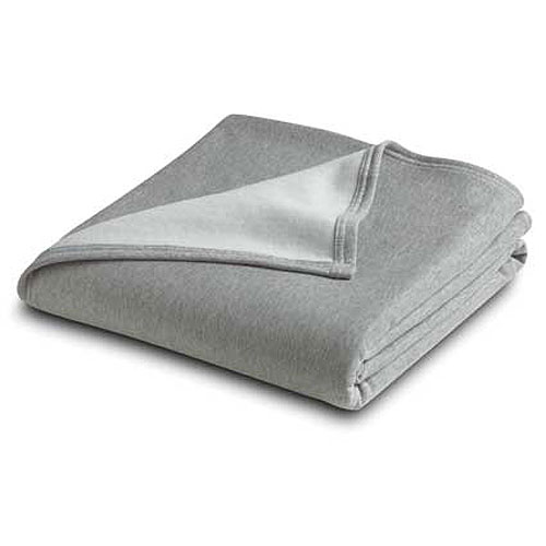 Heather Gray Oversize Jersey Fleece Throw Blanket 1