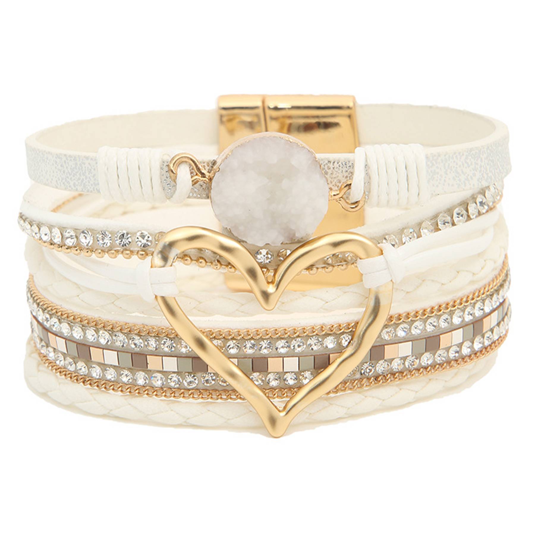 PU Hand-woven bracelet in multi-layered leather 6