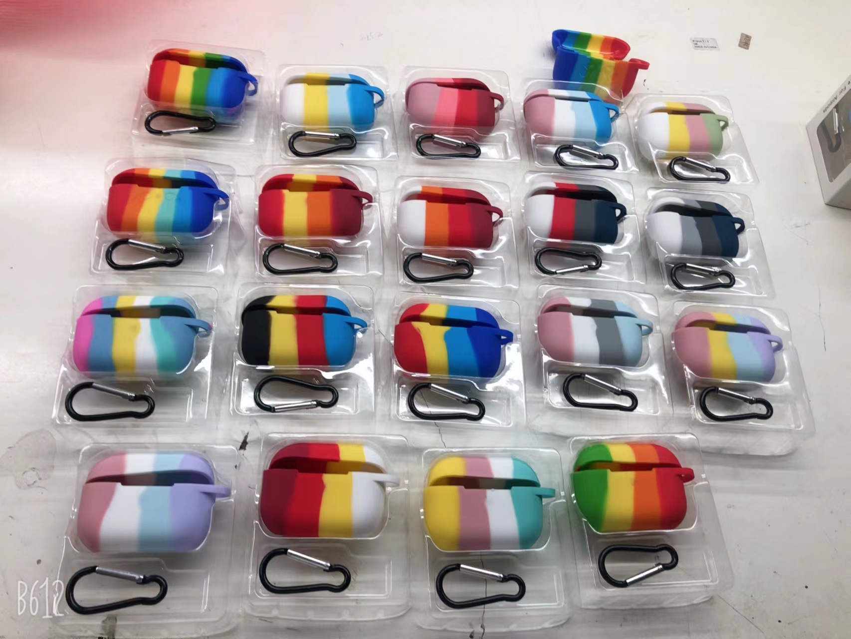 Rainbow Airpods Pro Case with Keychain 3