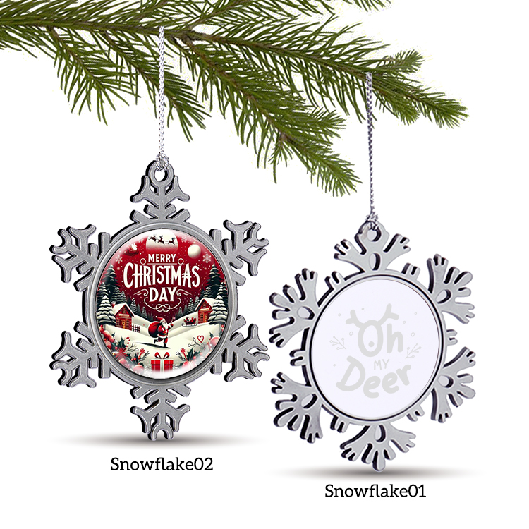 Free Shipping Zinc Alloy Snowflake Ornament 12