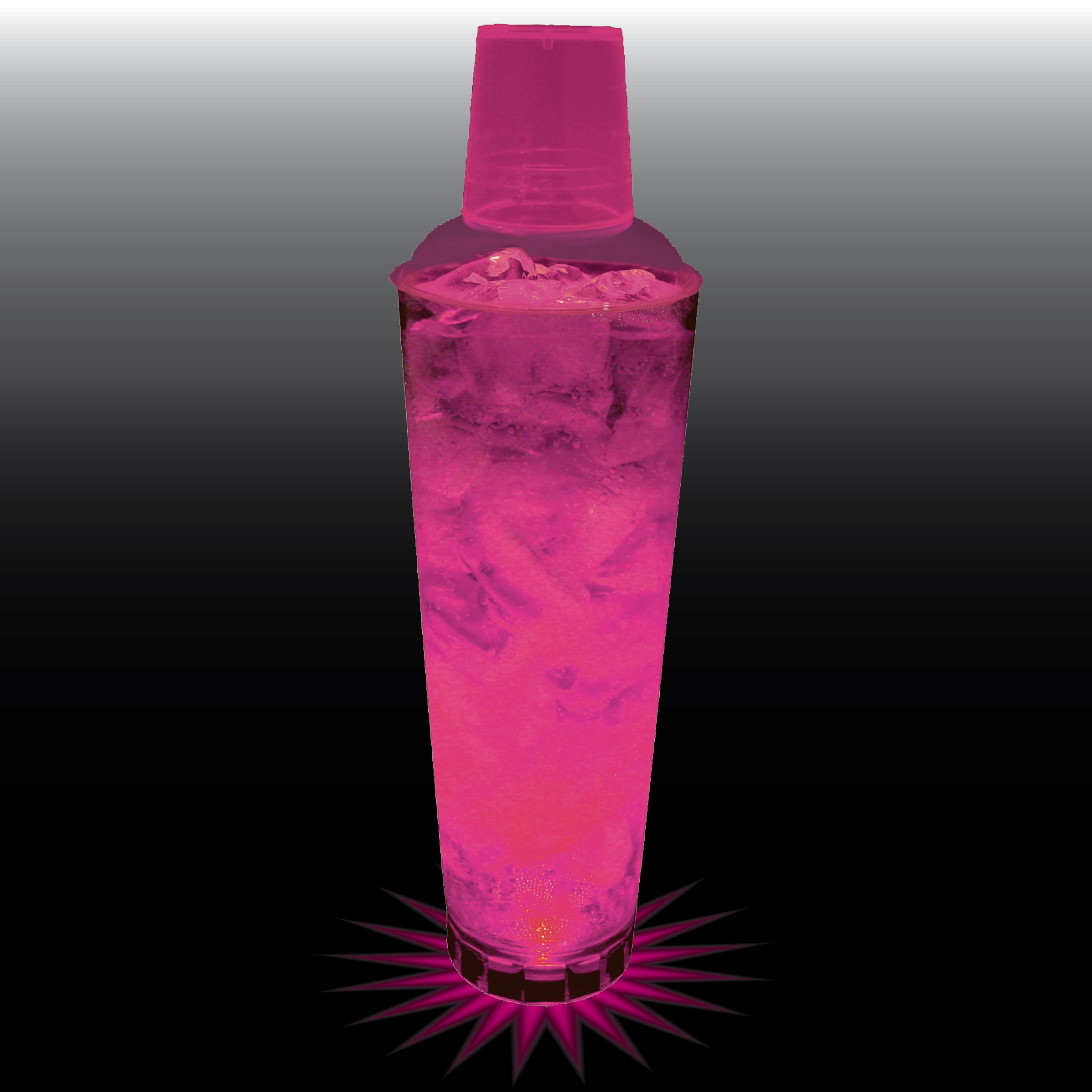 24oz Single Light 3 Piece Large Volume Plastic Cocktail Shaker 18