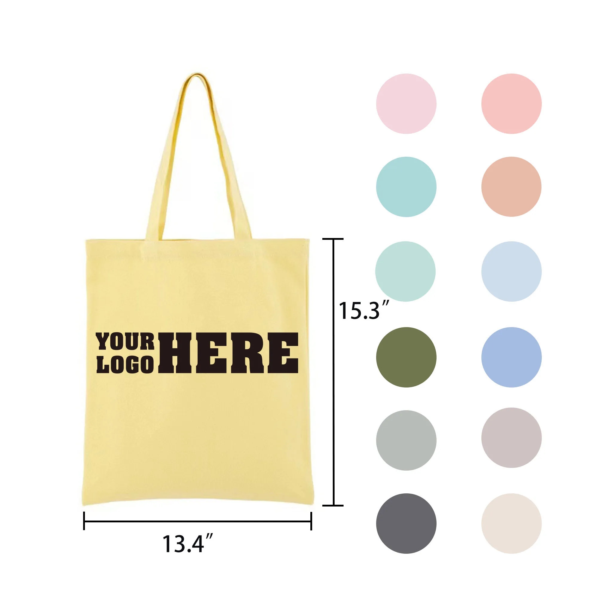 13"x15" Custom Canvas Elemental Tote Bag
