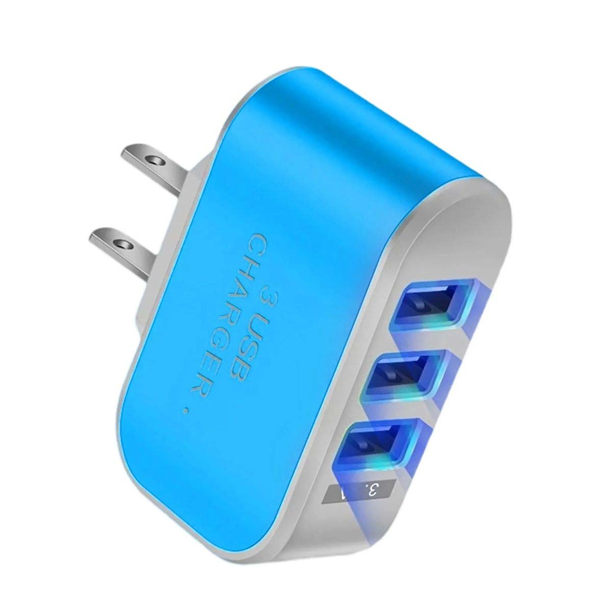 Portable LED USB Charger with Three Outlets 7