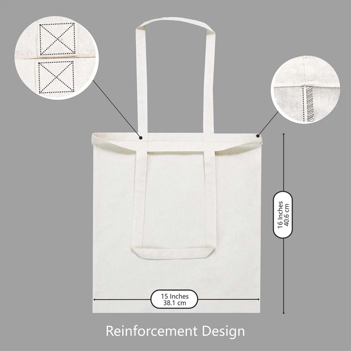DIY Canvas Lightweight Medium Reusable Grocery Shopping Bag 5
