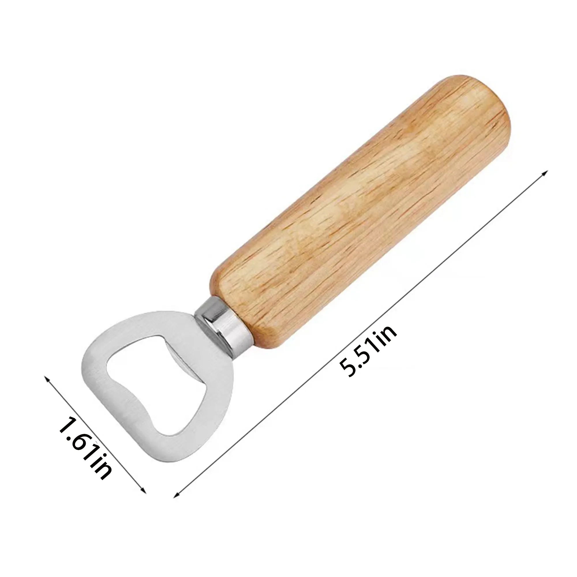 Customizable wooden handle bottle opener 2