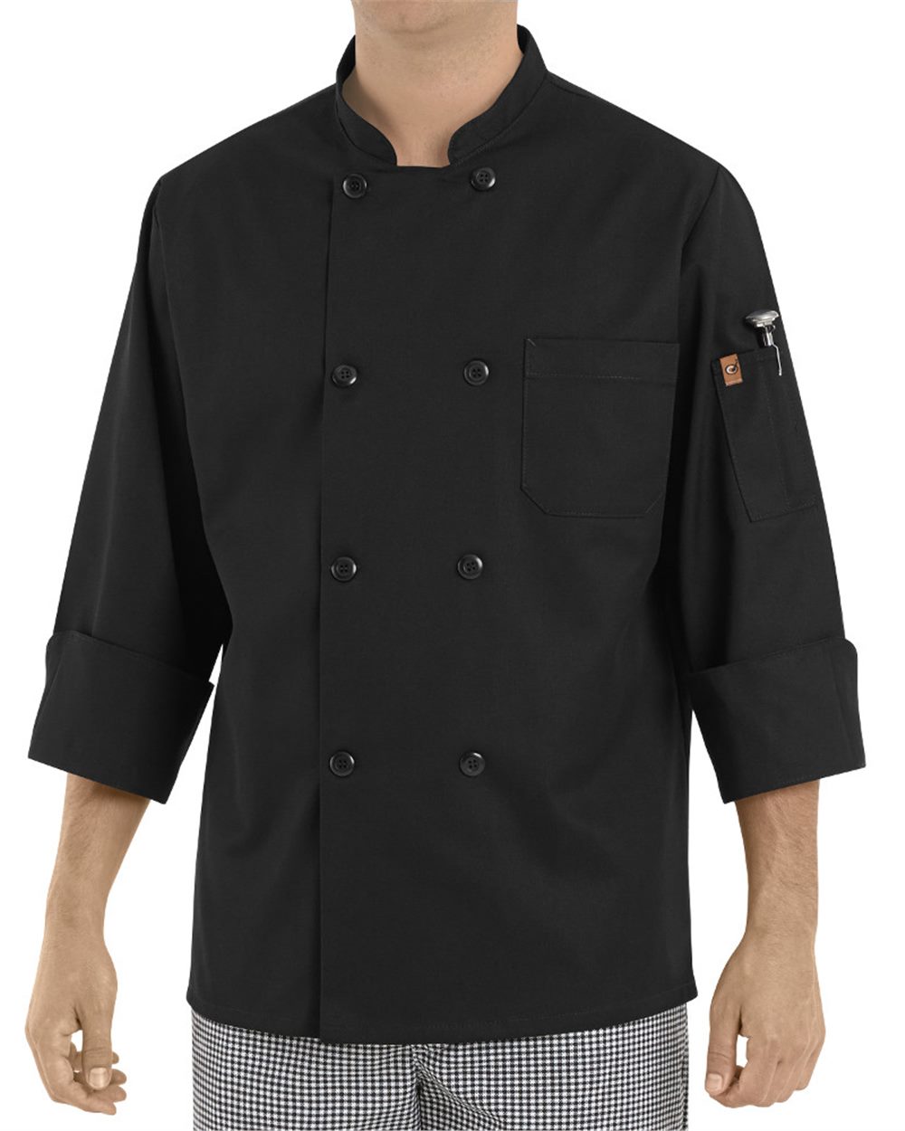 Black Traditional Chef Coat - KT76 3
