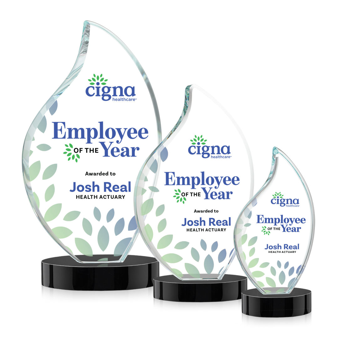 Odessy Flame VividPrint™ Award on Alberton Base - Black