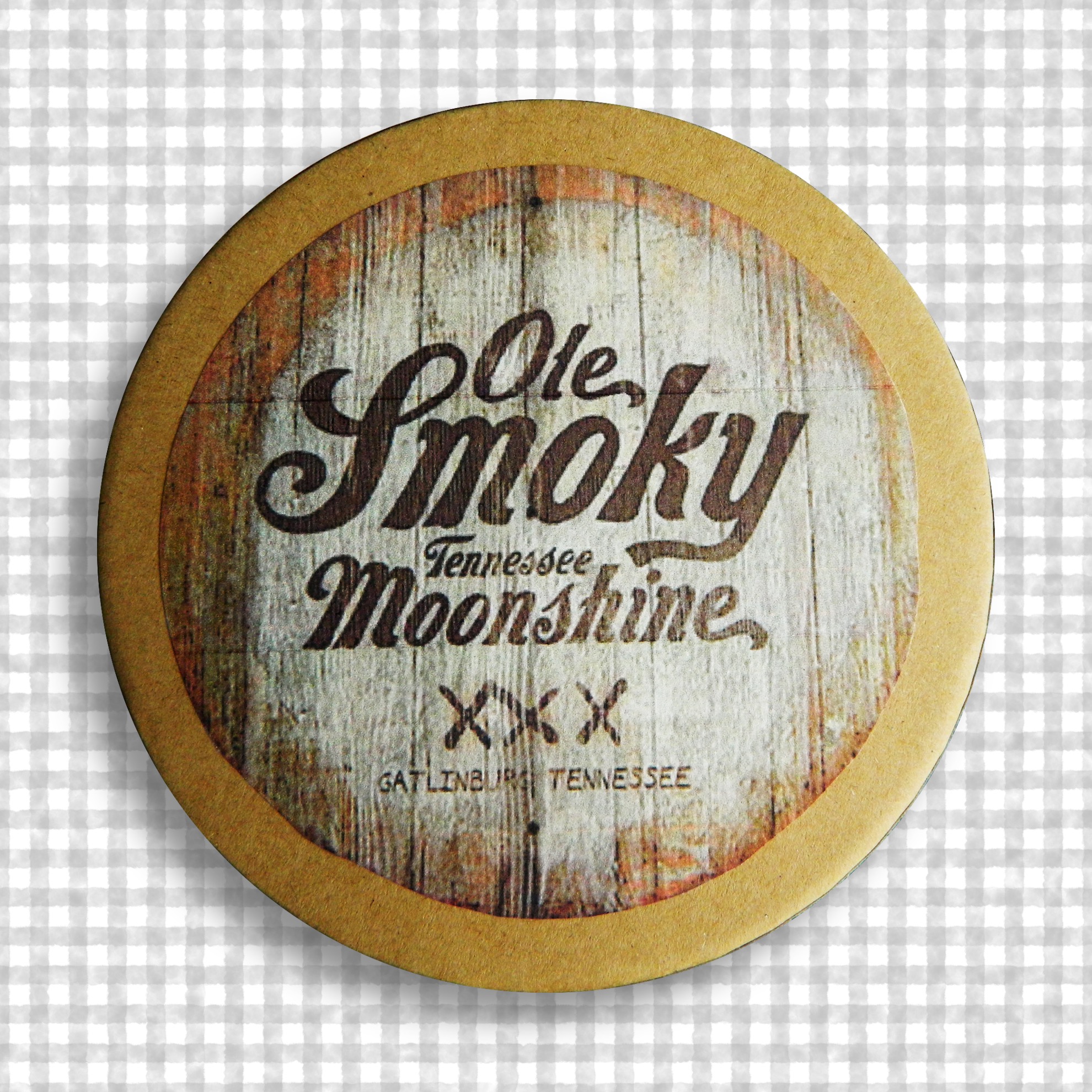 4 Round Absorbent Stone Coaster Gift Box Set with Printed Label 8