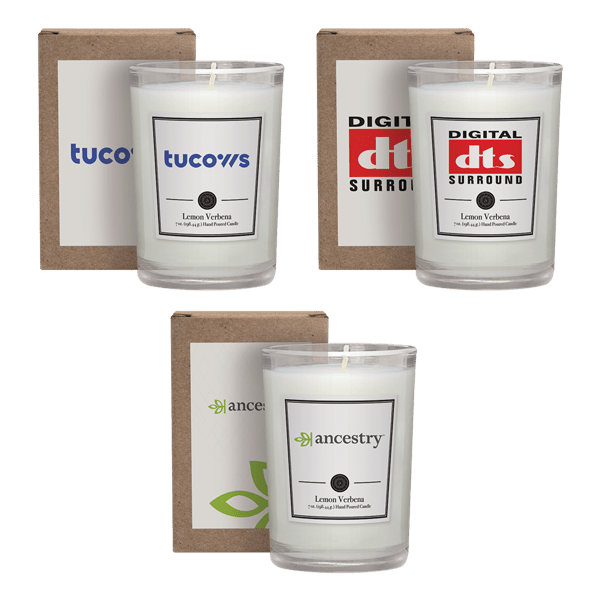 Custom 8 oz. Scented Tumbler Candle in a Cardboard Gift Box 8
