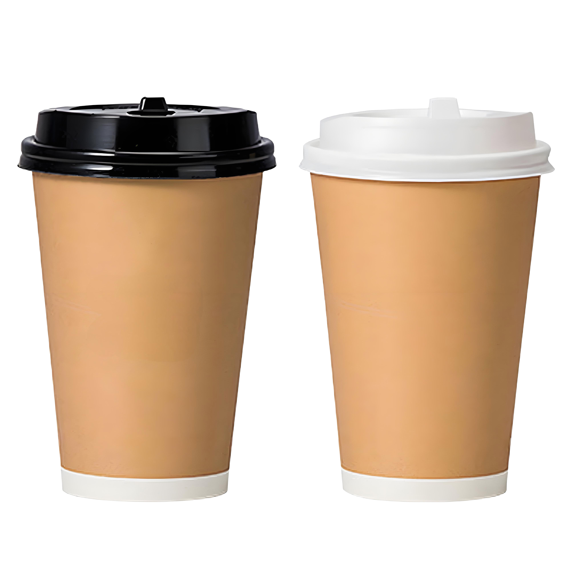 16 Oz Double Wall Disposable Coffee Cups with Lids 1