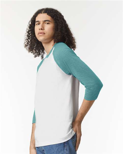 Unisex CVC Three-Quarter Sleeve Tee - 2003CVC 40