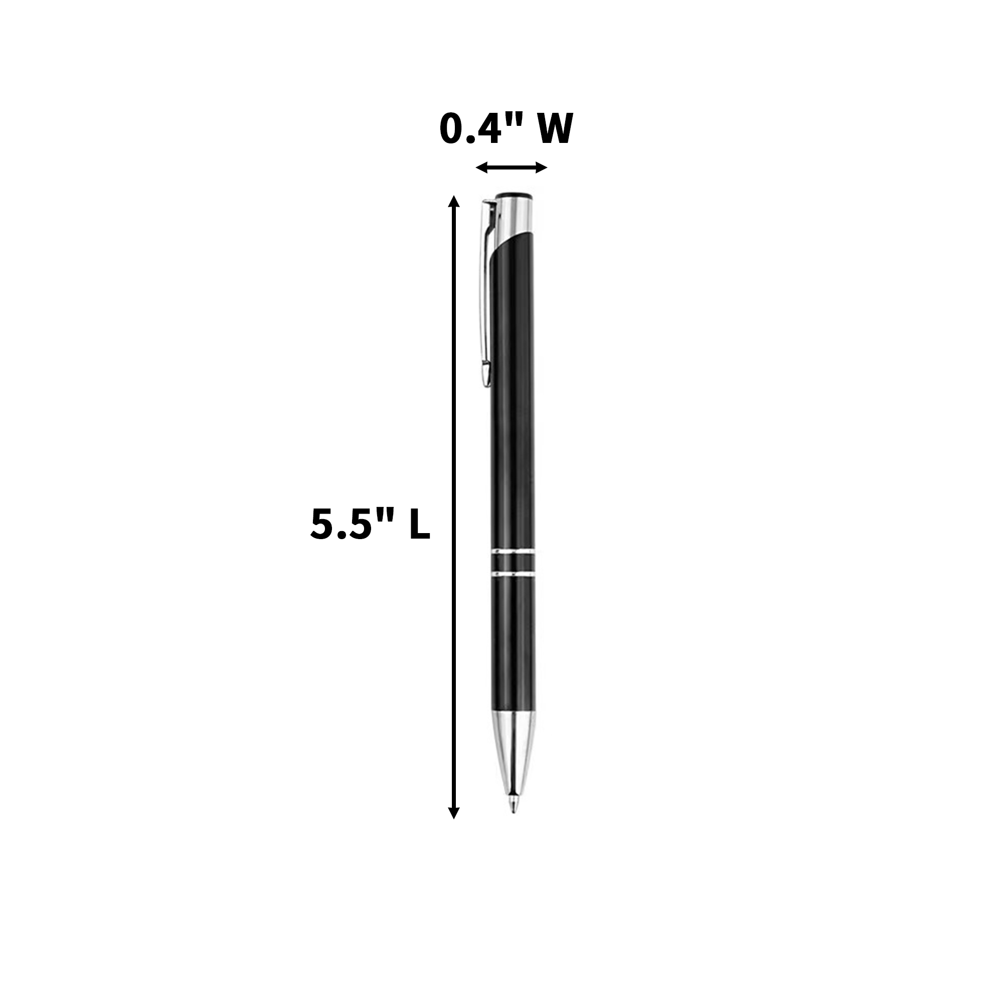 Metal Click Action Ballpoint Pen With Refill 4