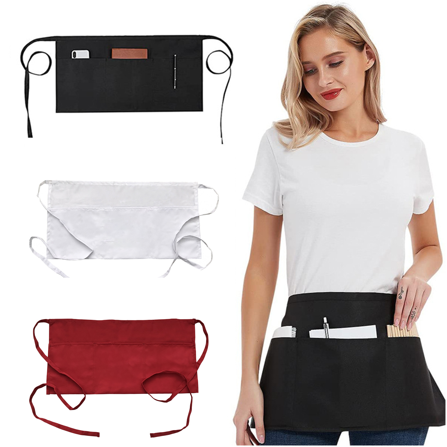 3 Pockets Waist Apron 2