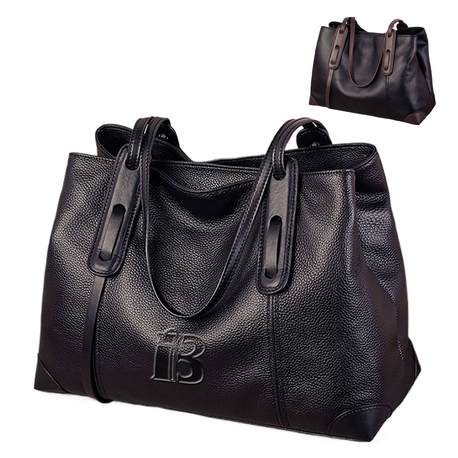 Geniune Leather Commuter Tote Bag, custom tote bag with logo imprint 9