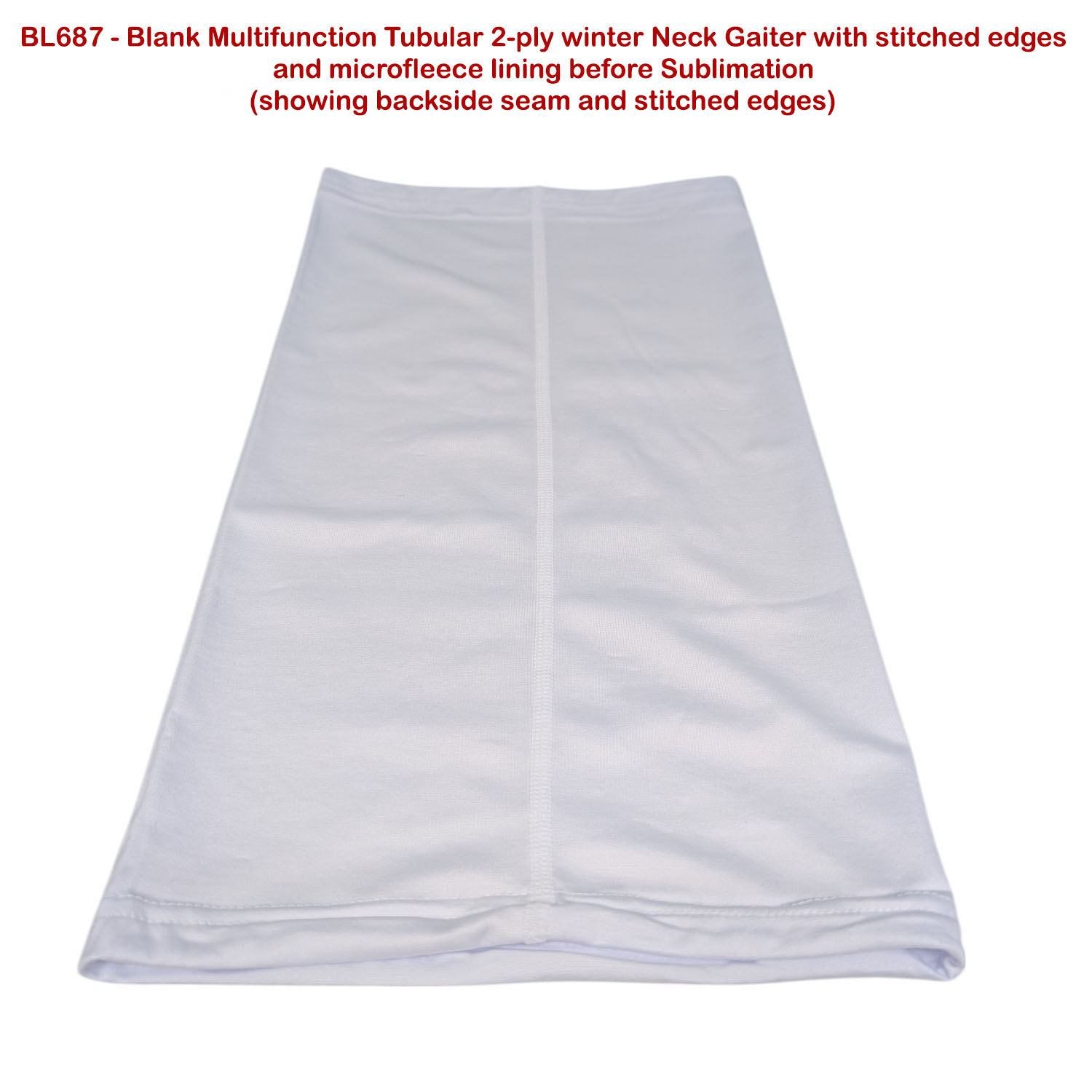 48 Hr Quick Ship - Sublimated Multifunction 2-Ply Tubular WINTER Headwear (Fandanna Bandanna) 3
