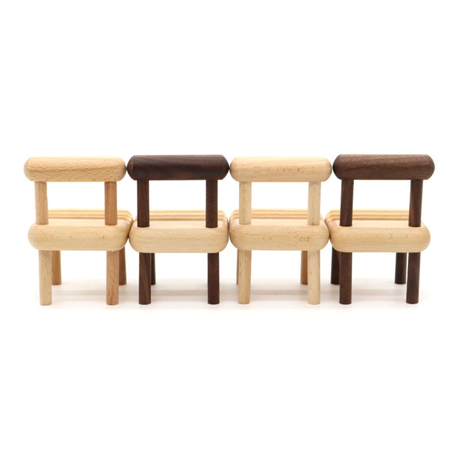 Creative Wooden Chair Phone Holder 3