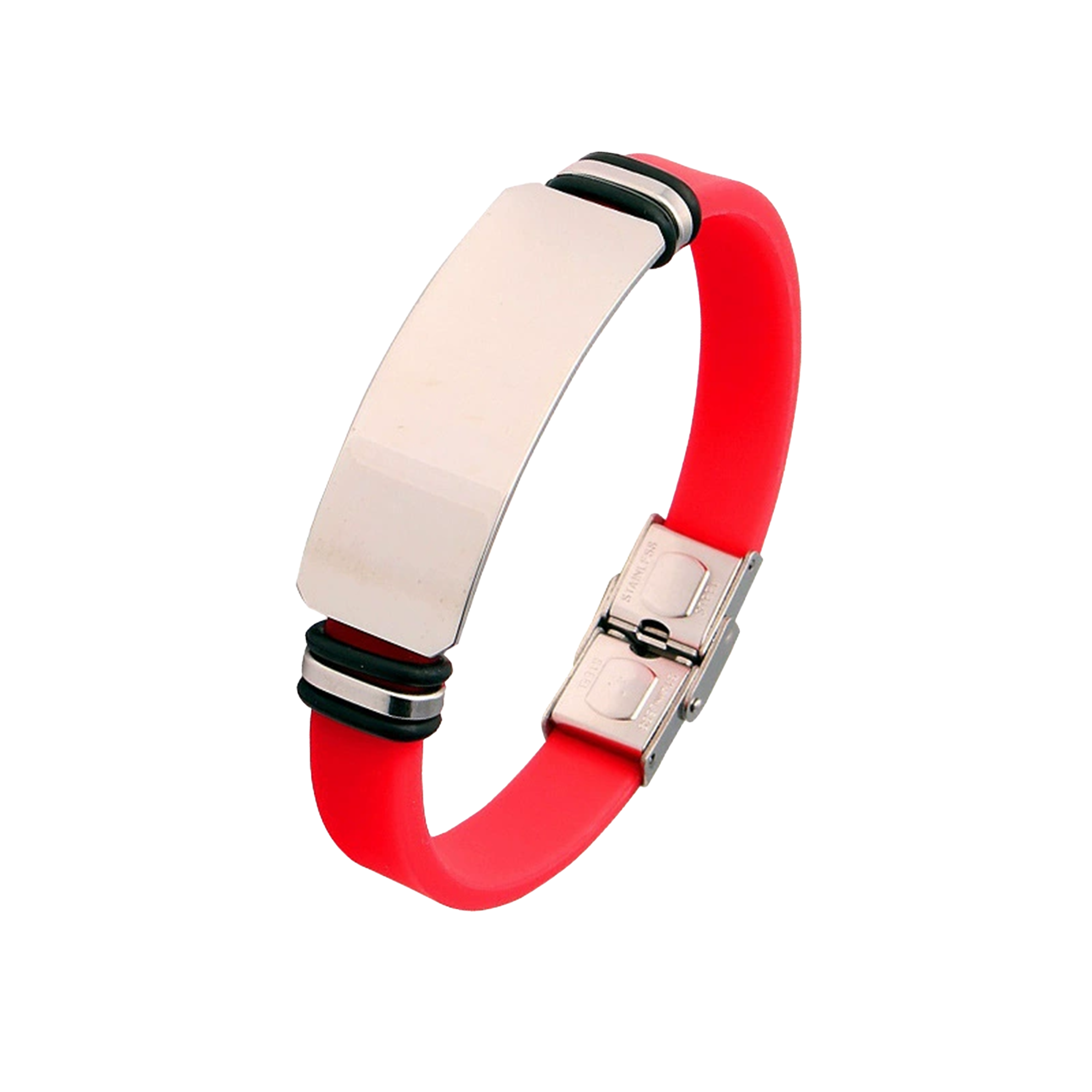 Couple's Silicone Titanium Steel Bracelet 6