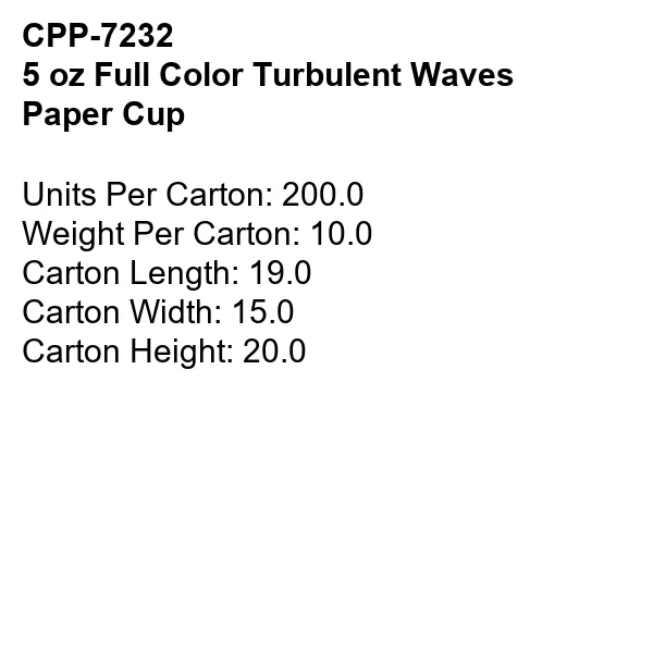5 oz Full Color Turbulent Waves Paper Cup 6