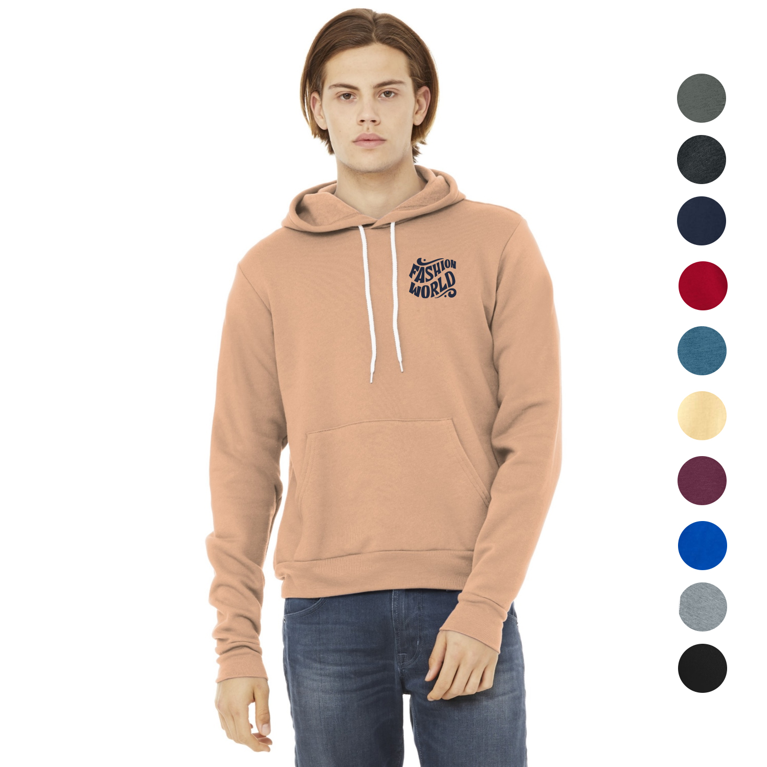 BELLA+CANVAS Unisex Sponge Fleece Pullover Hoodie 7 oz. 2