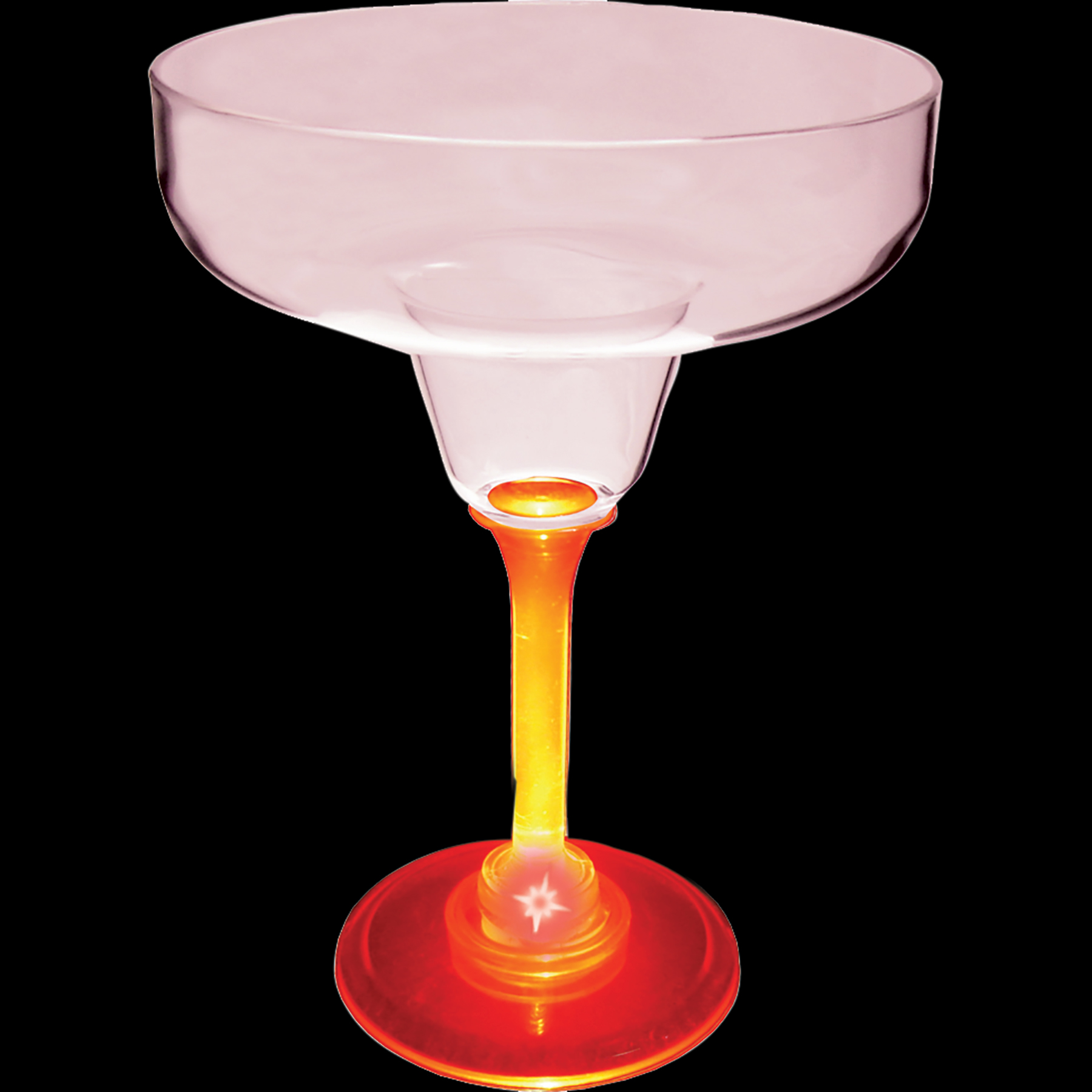 12oz Light Up Standard Stem Plastic Margarita Glass