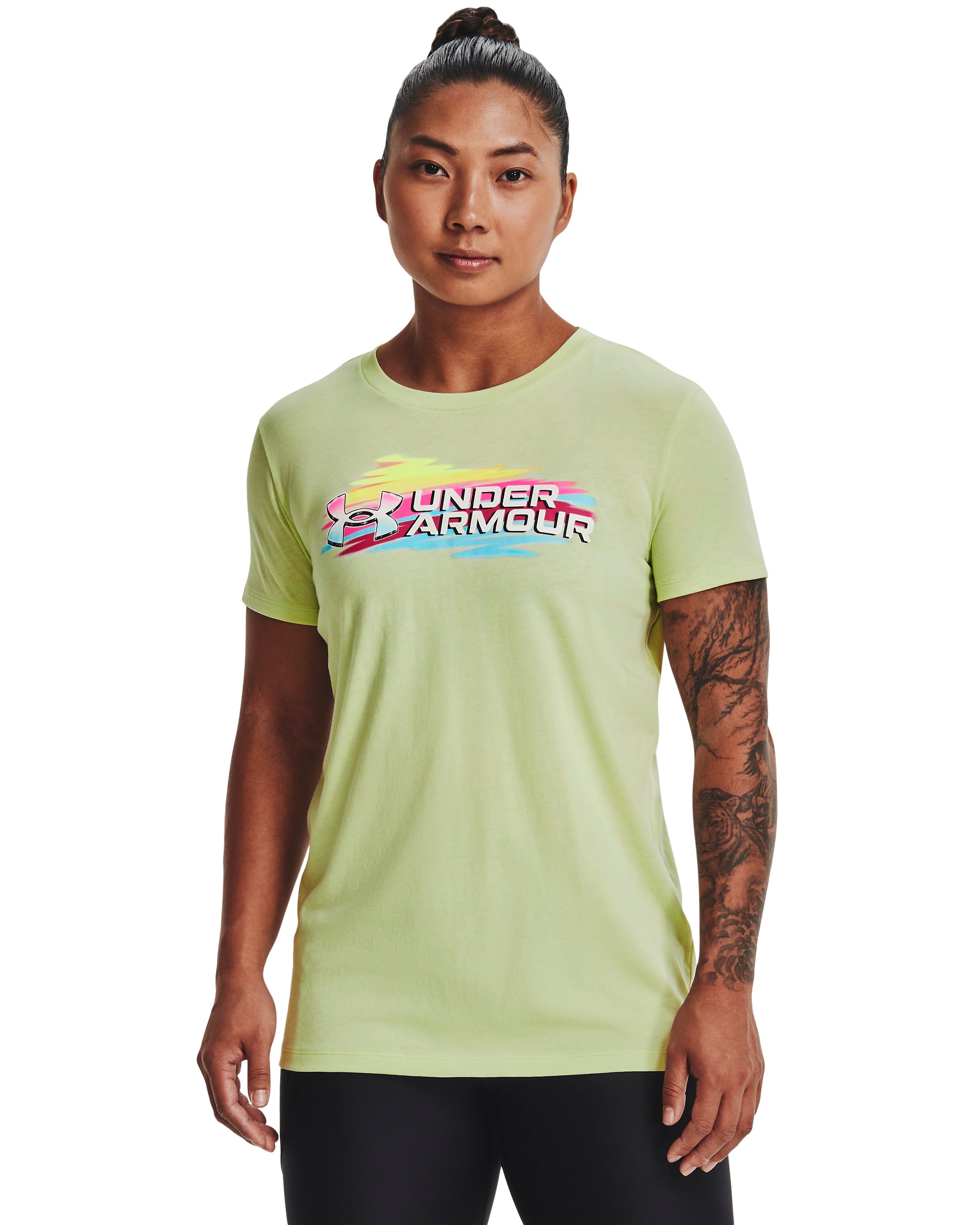 Women's UA Summer Energy Wordmark Short Sleeve  2