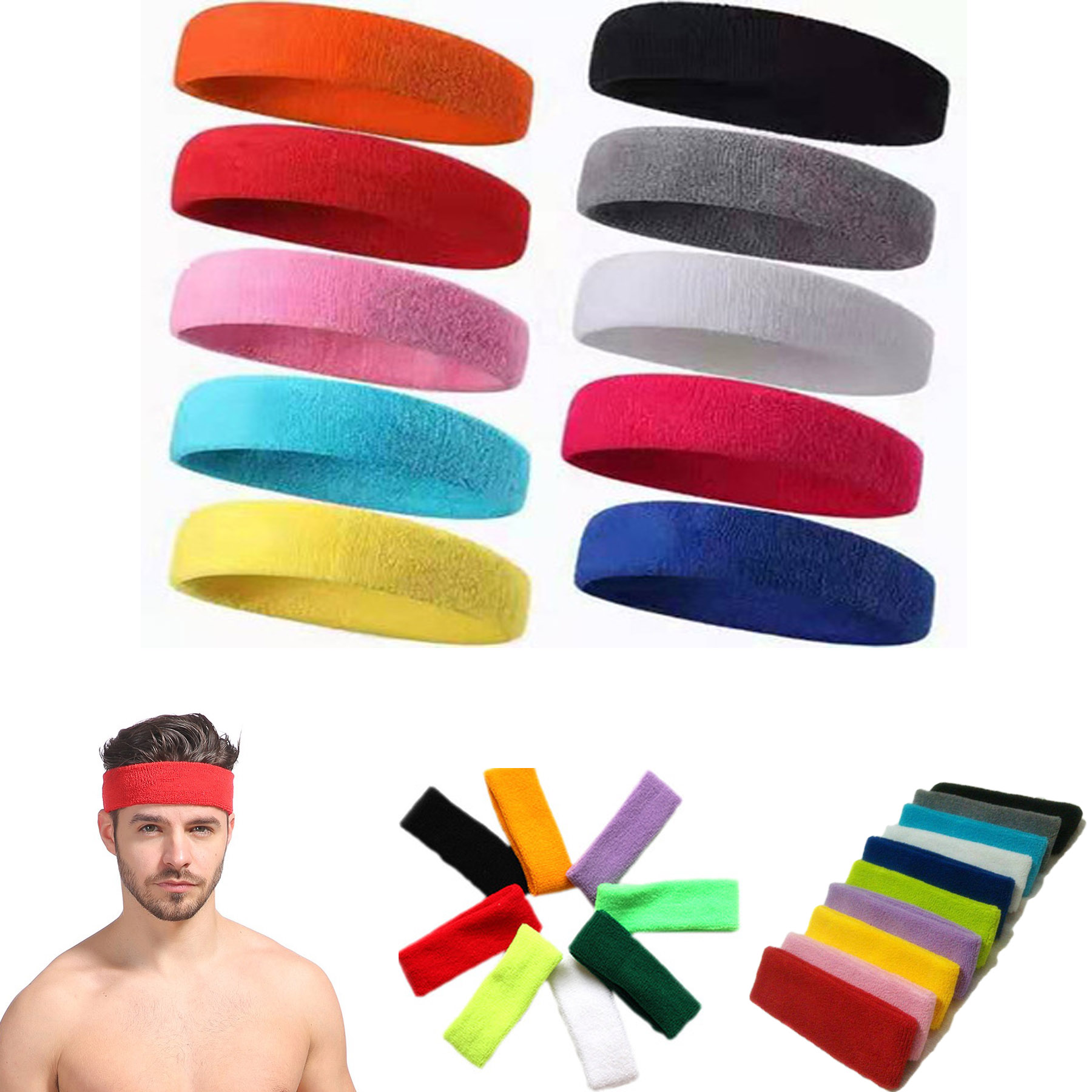 Terry Cotton Sports Headband 1