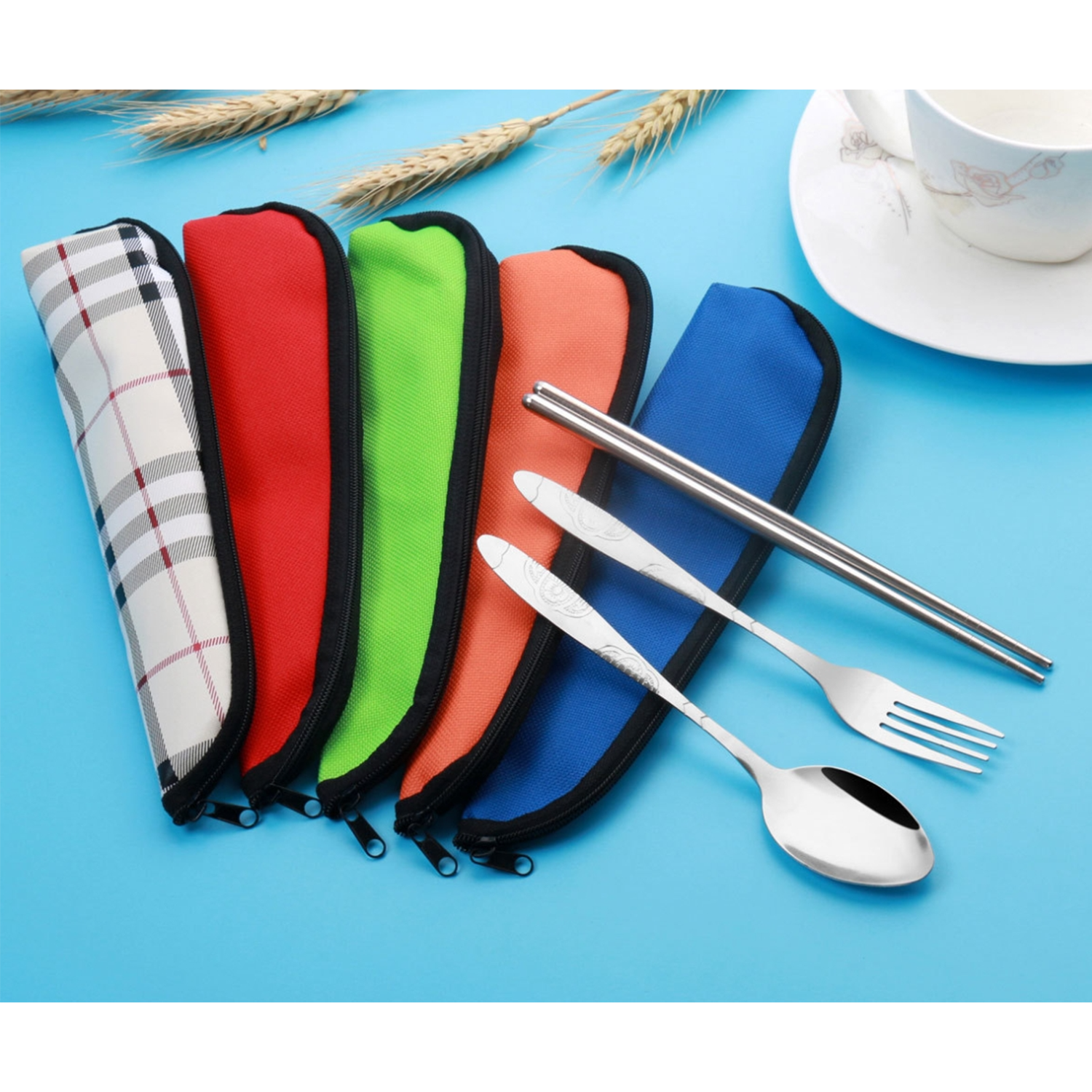 Stainless Steel Cutlery Set w/ Pouch 6