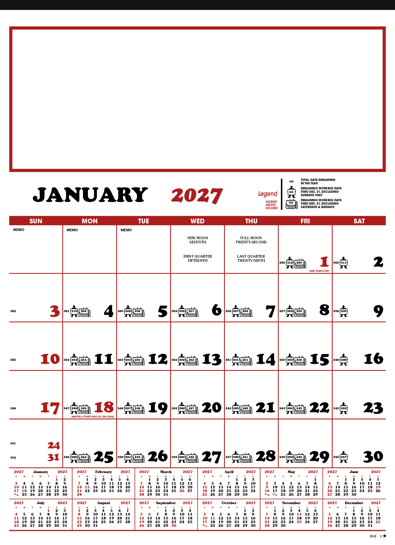 Skinner & Kennedy® Contractor's 12-Sheet Calendar 1