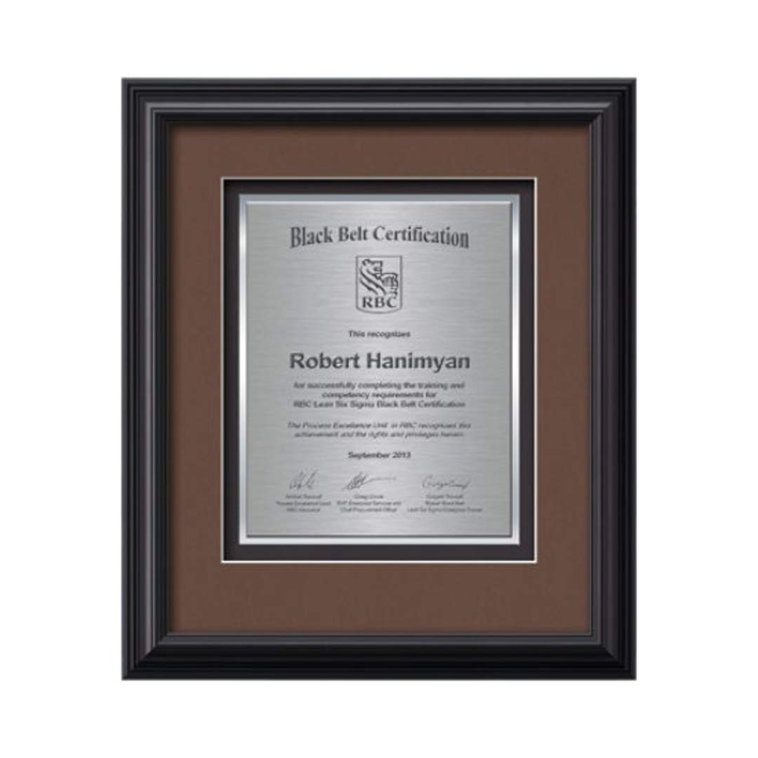 Monarch Certificate TexEtch - Black 2