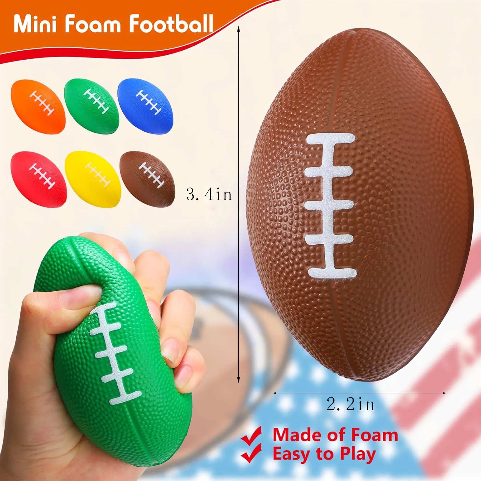 PU Foam American Football Stress Ball 3
