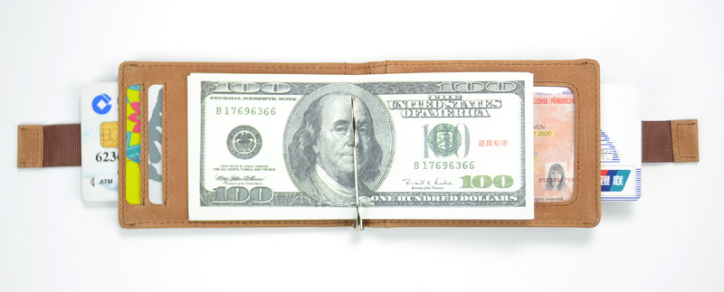 RFID Blocking Genuine Leather Men's Wallet with Money Clip 4