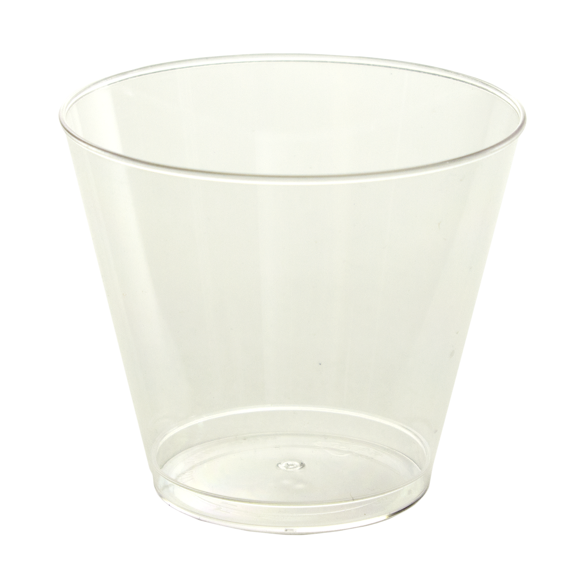 9oz Old Fashioned Style Clear Plastic Hard-Sided Tumbler