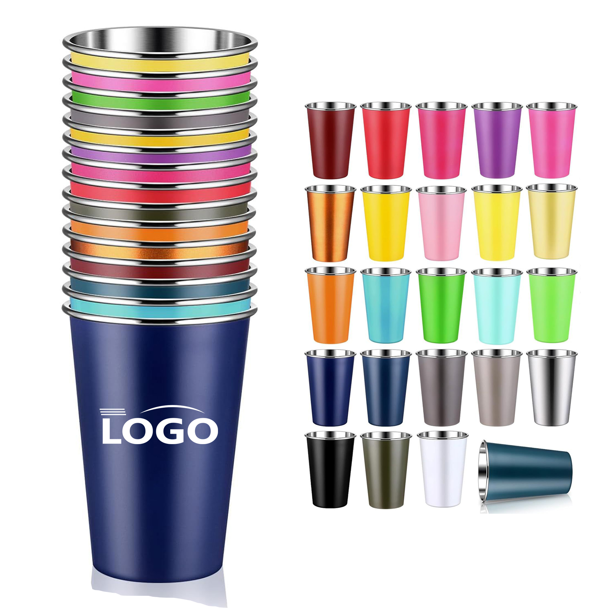 Stainless Steel Stackable 16oz Cup for Travel & Outdoors 2