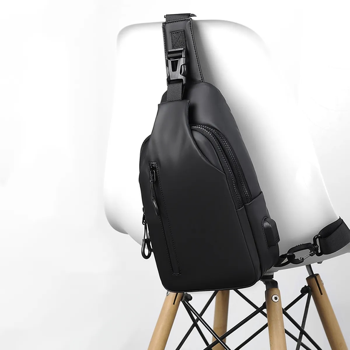 Anti-Theft Sleek Crossbody Sling Bag With USB Charging Port 6