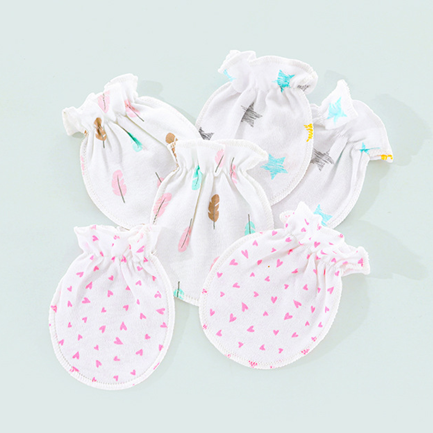 Cartoon Newborn Mittens to Prevent Scratching 6