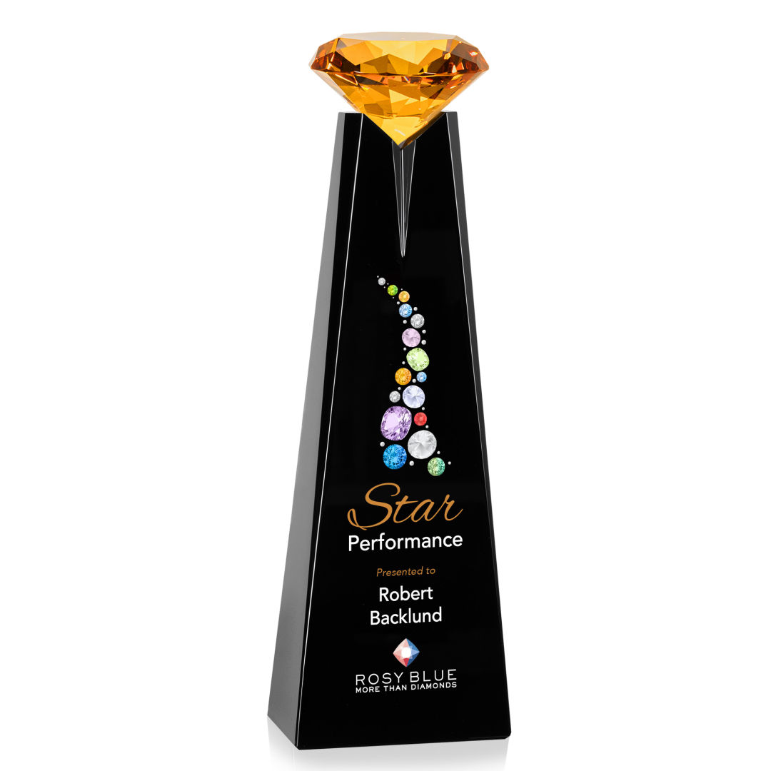 Alicia Gemstone VividPrint™ Award - Black/Amber 8