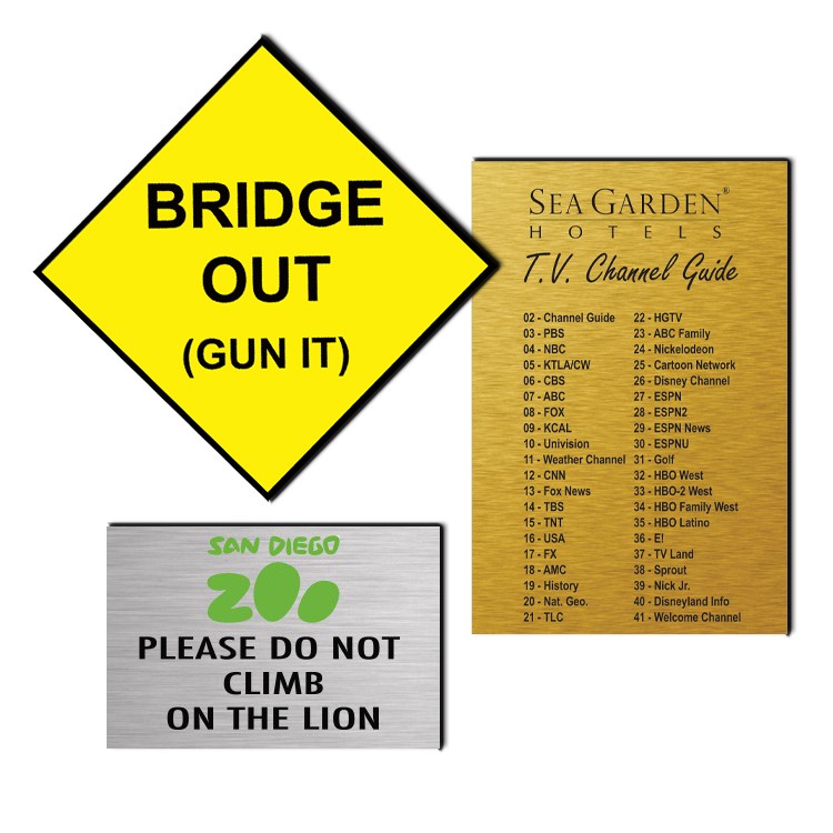 Deluxe screen printed signs 75-100 sq" 3