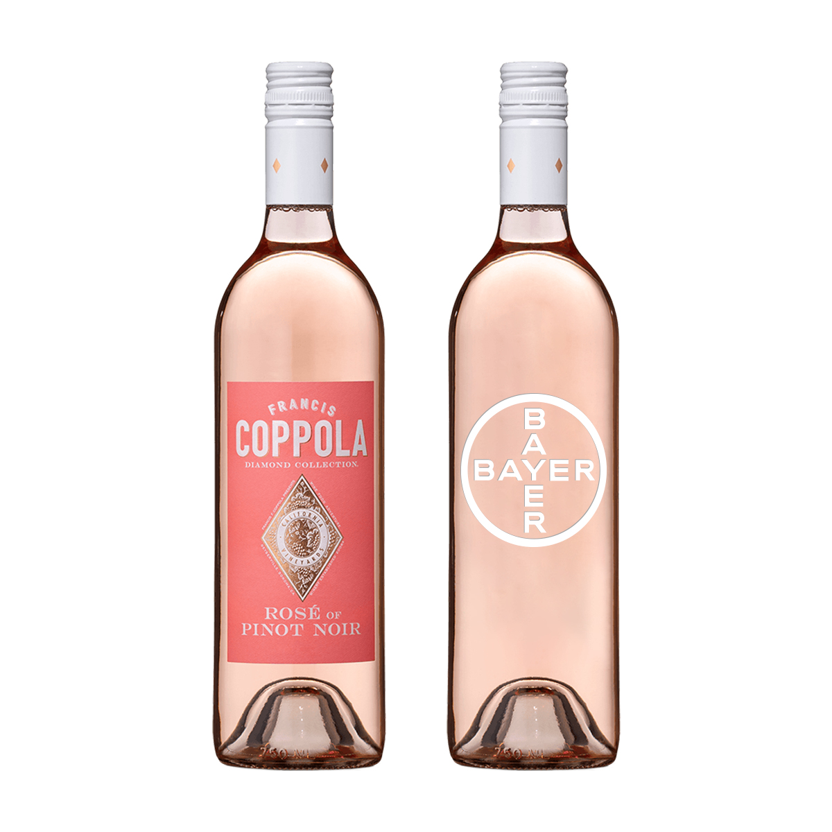 Etched Coppola Diamond Rosé of Pinot Noir Red Wine Bottle 1