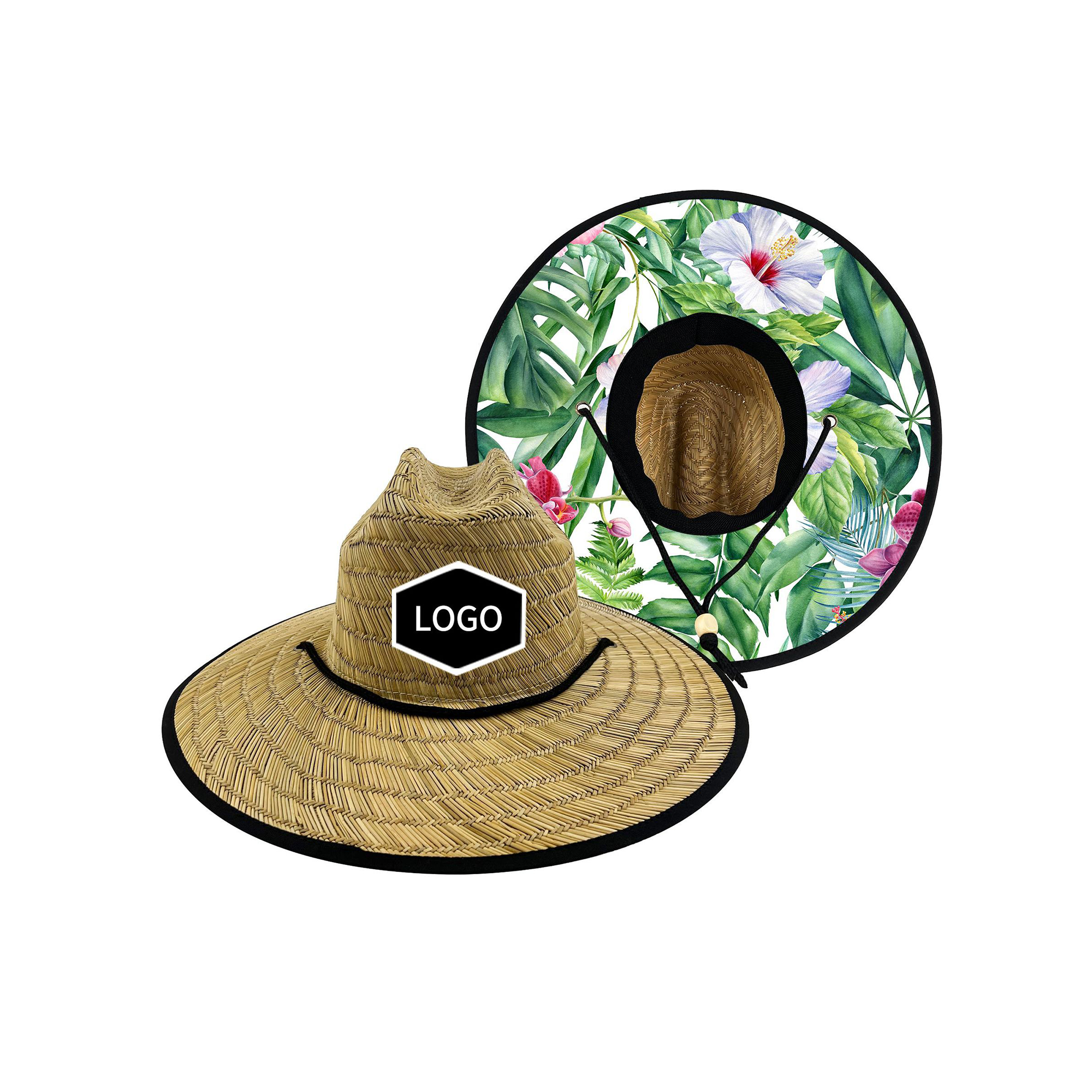 Lifeguard Sun Style Woven Grass Wide Brim 22" 13