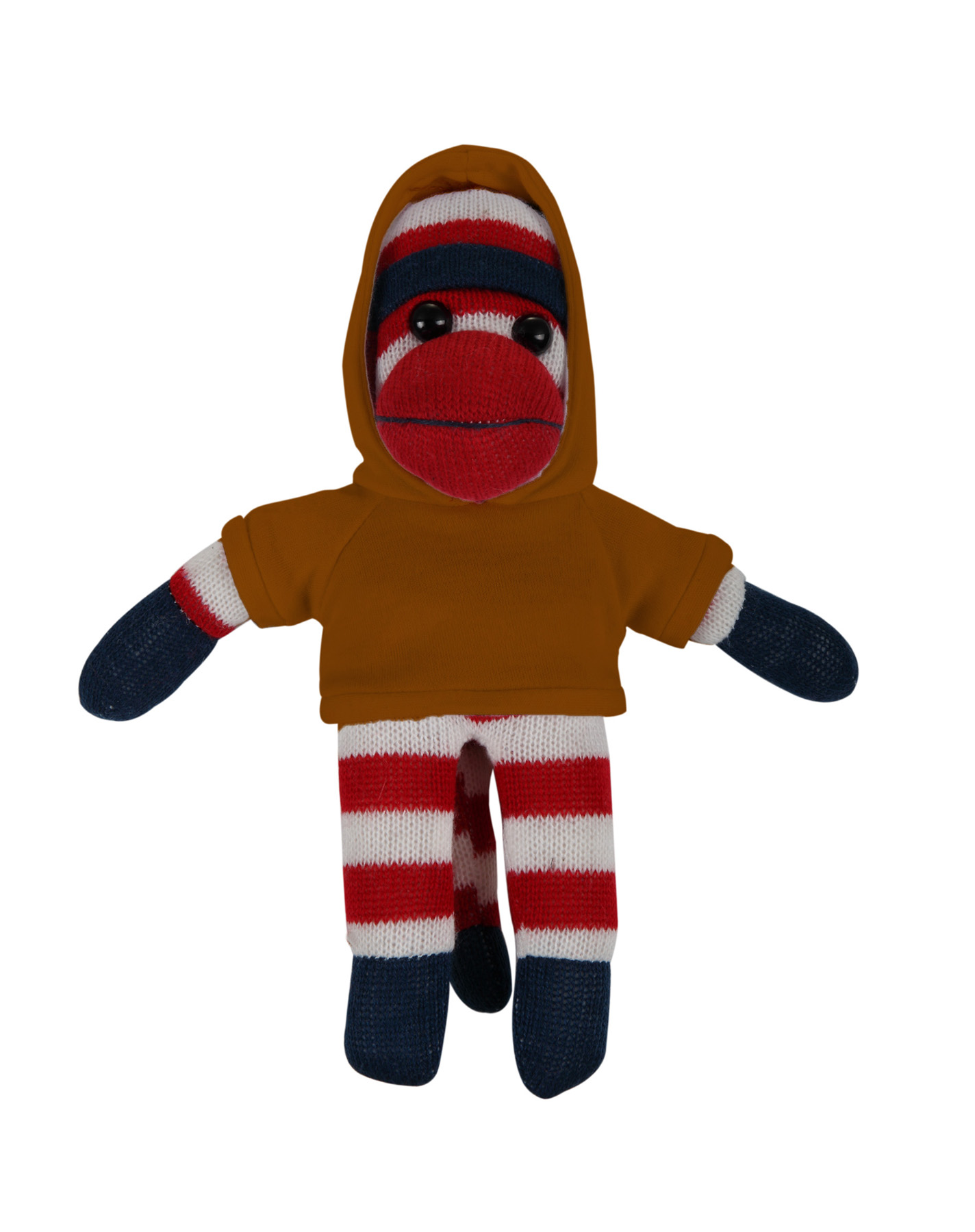 soft plush Patriotic Sock Monkey with hoodie 11