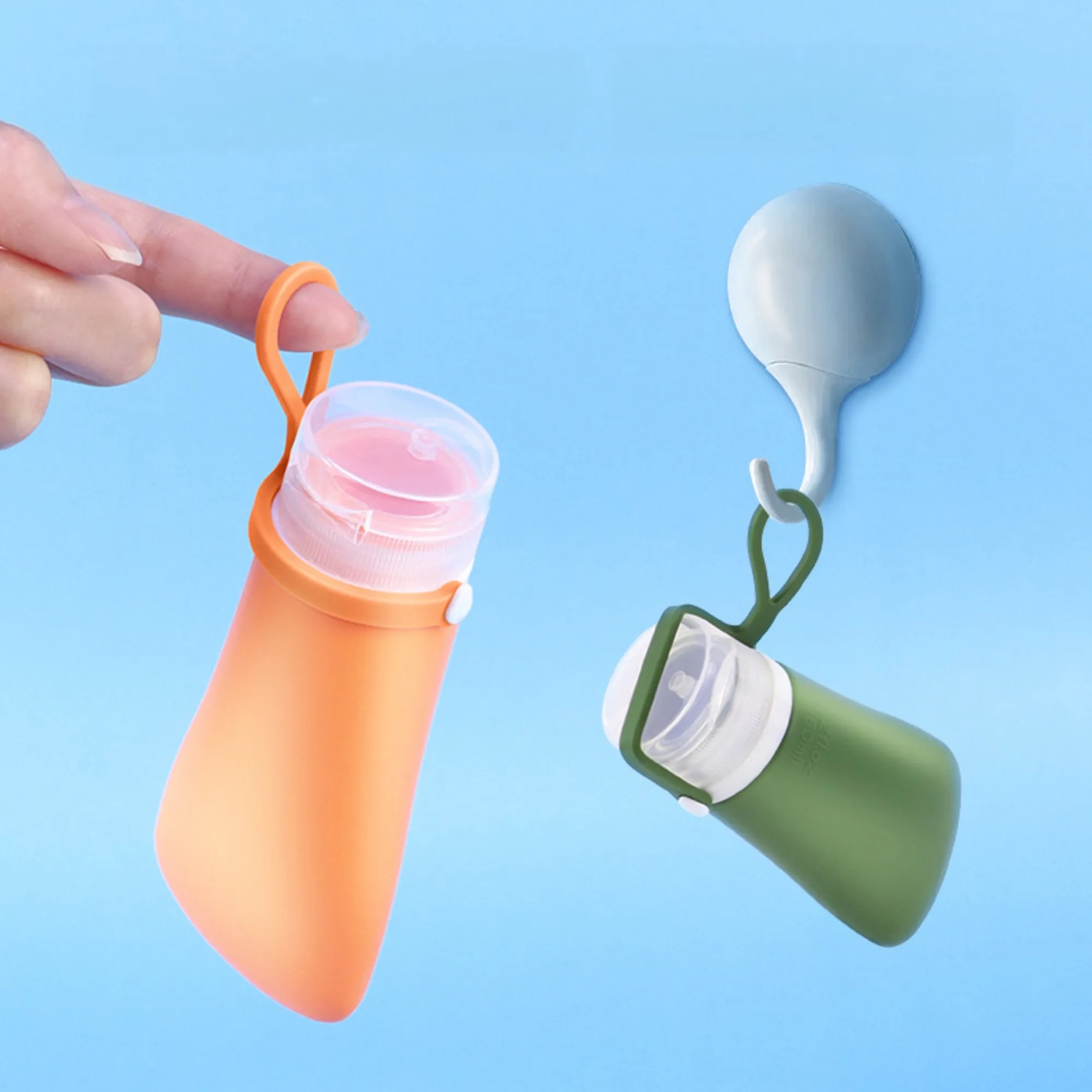 4-pack toiletries travel bottle, 3 oz refillable container 5