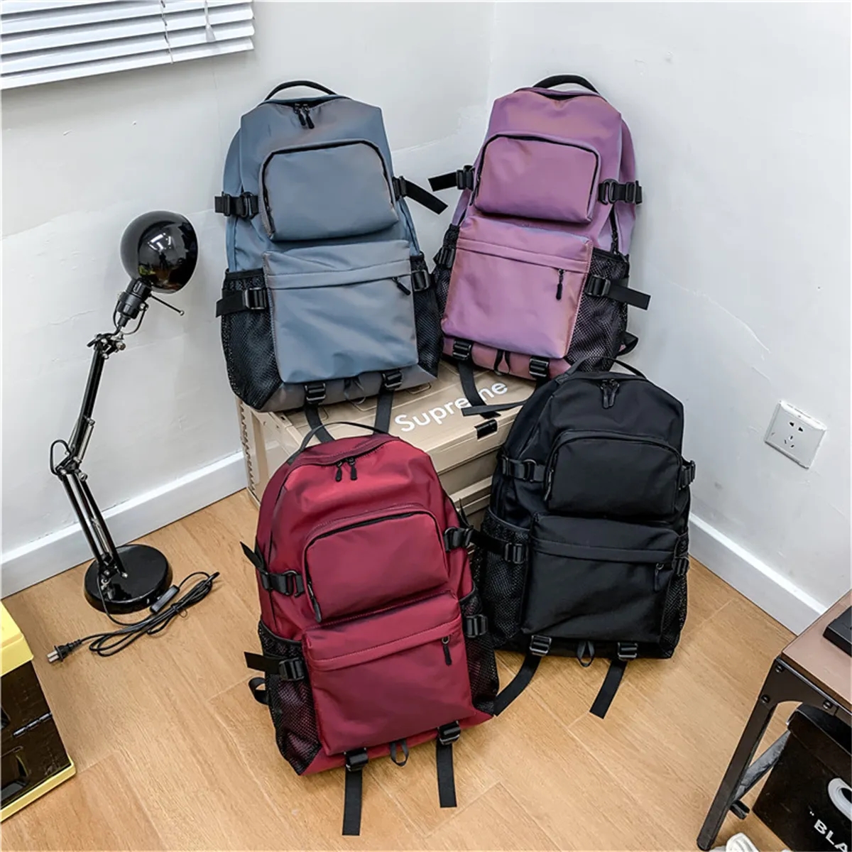 Lightweight Basic Backpack College Bookbag Schoolbag 4