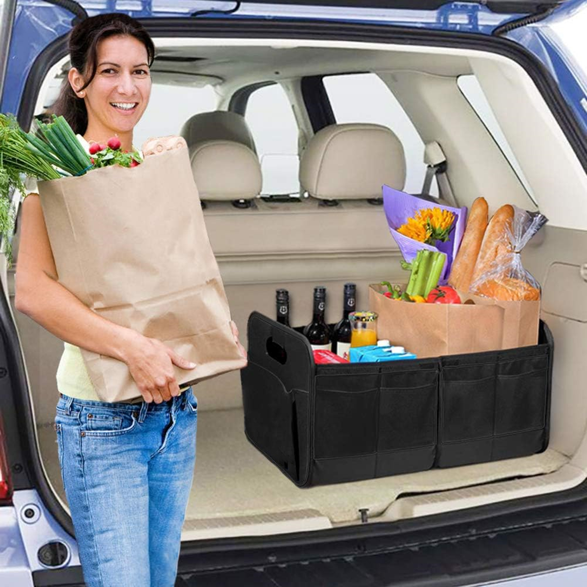 Foldable Multi-Compartment Car Organizers 2