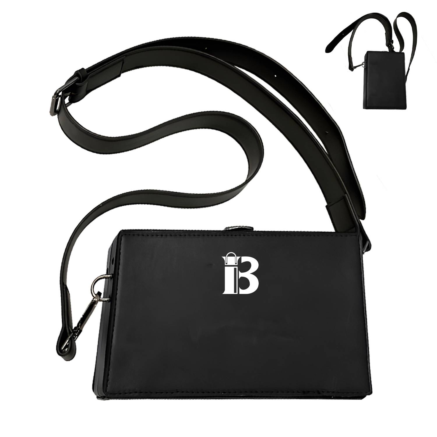 PU Leather Box Crossbody Bag 3