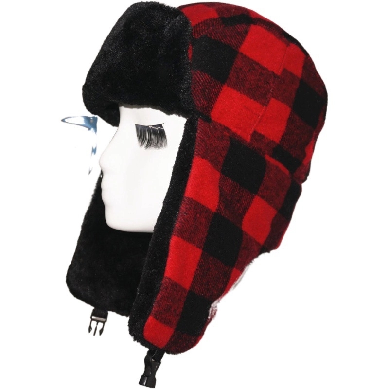 Trapper's style cap with the ear flaps and fur. 2