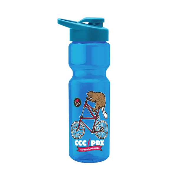 Blazer 28oz Transparent Bike Bottle w/Drink-thru Lid 281