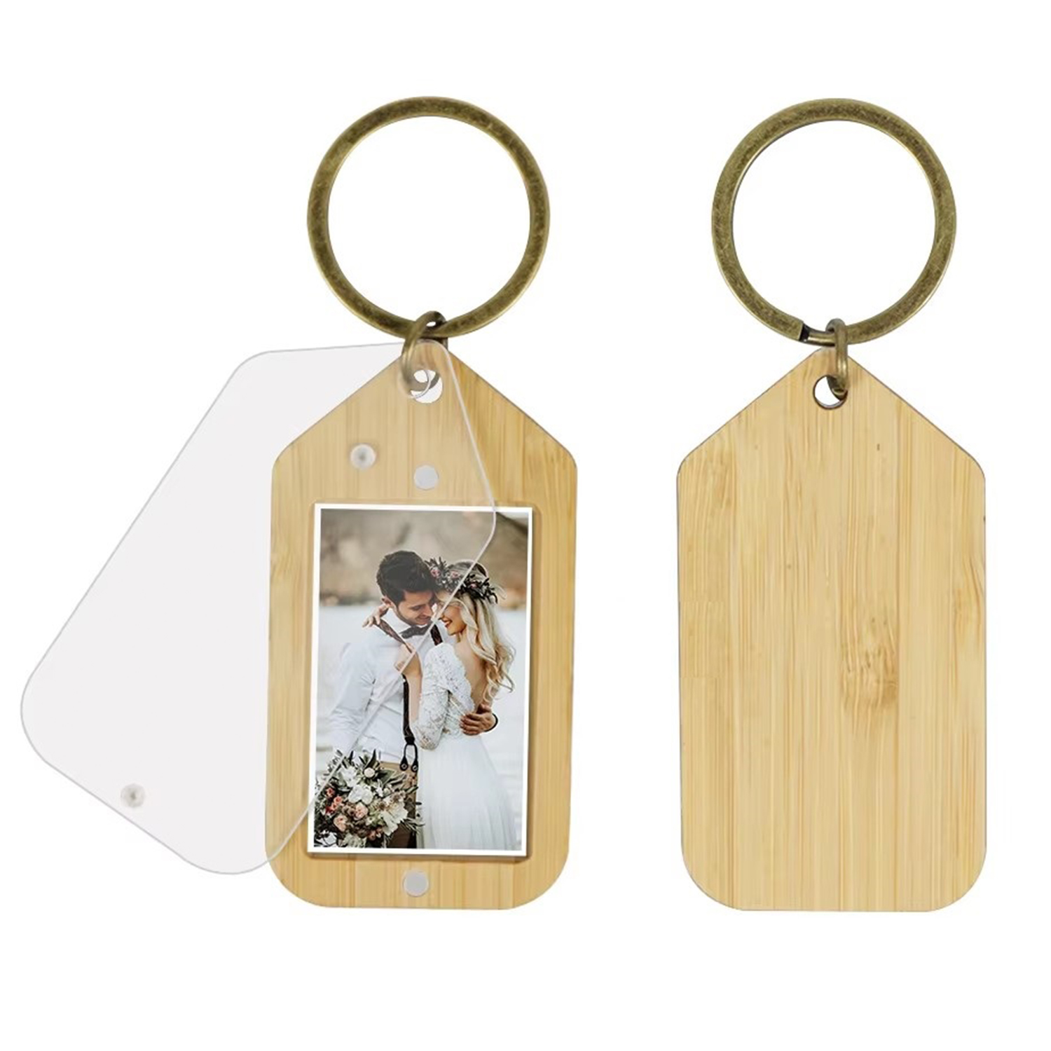 Acrylic-Wood Photo Keychain 4