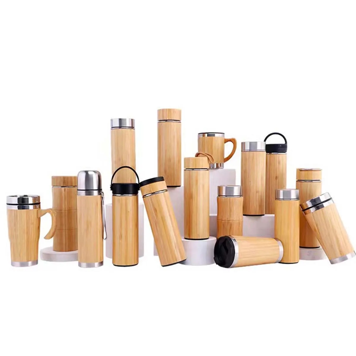 450ml Insulated Bamboo shell StainlessSteel Drinking Tumbler 2