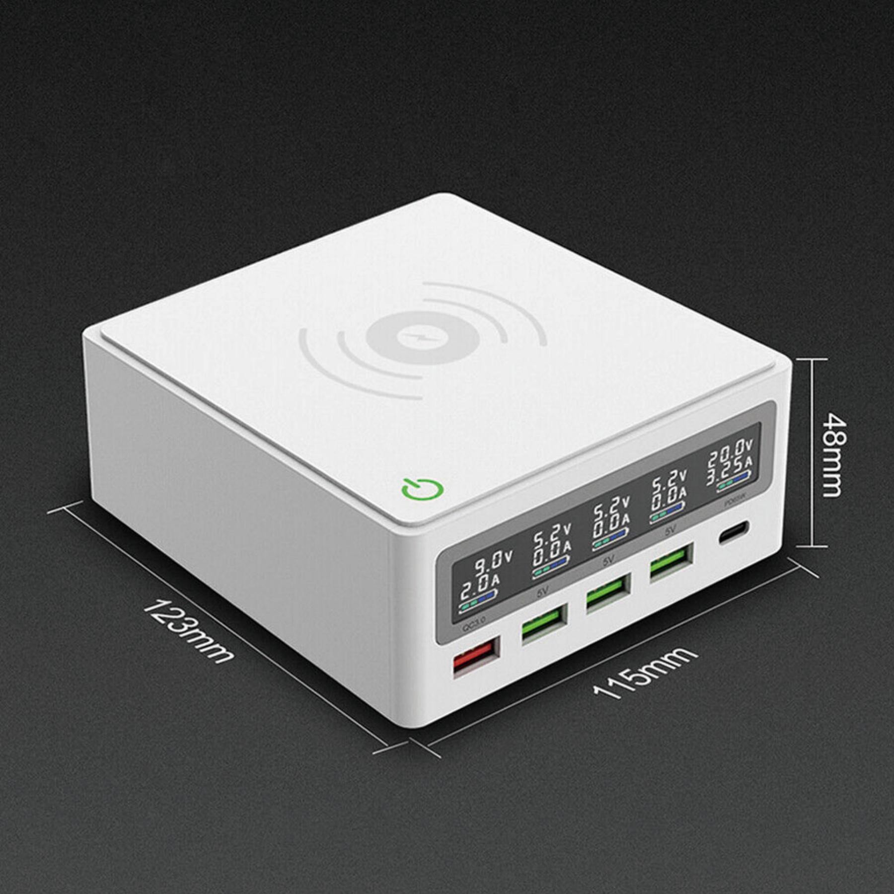 Multi-port USB Wireless Fast Charger Station 3