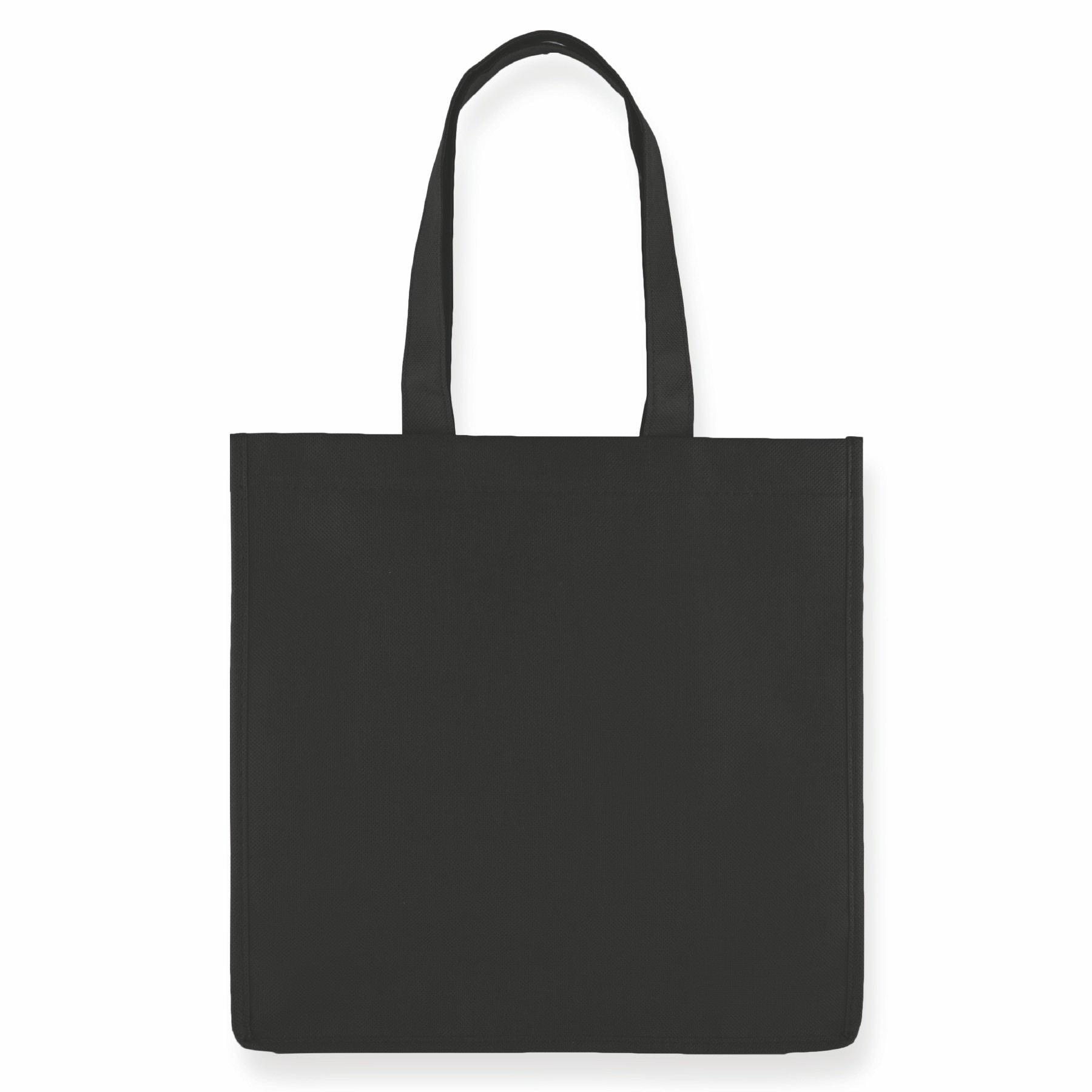 True® Non-Woven Grocery Tote - Black 5